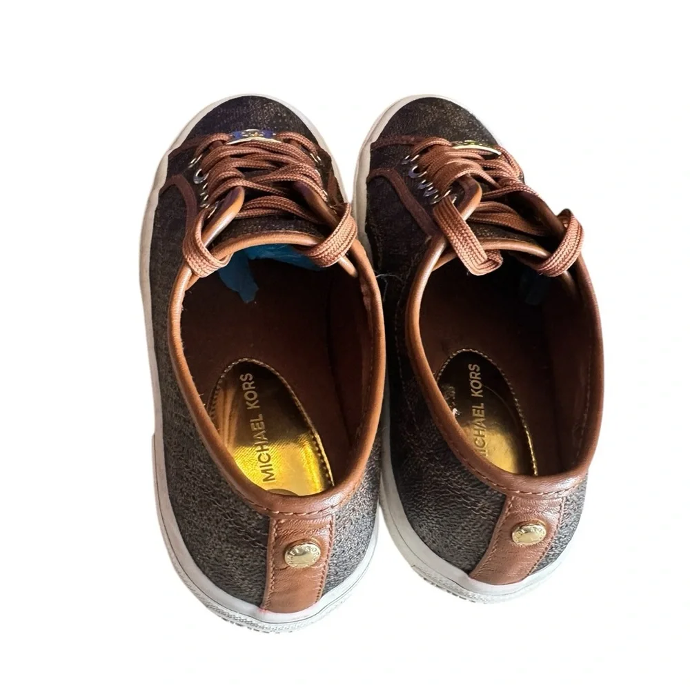 Michael Kors Brown and Gold Sneakers